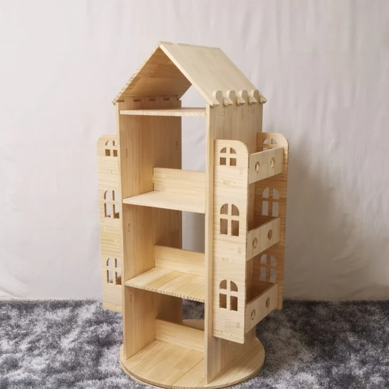 

Вращающаяся детская полка для рисунков, напольная многоярусная полка для хранения семейных фотографий