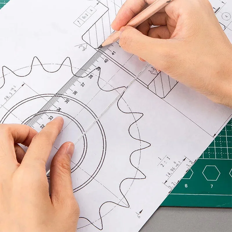 Plastic Straight Ruler 20cm 30cm 40cm 50cm 1pc