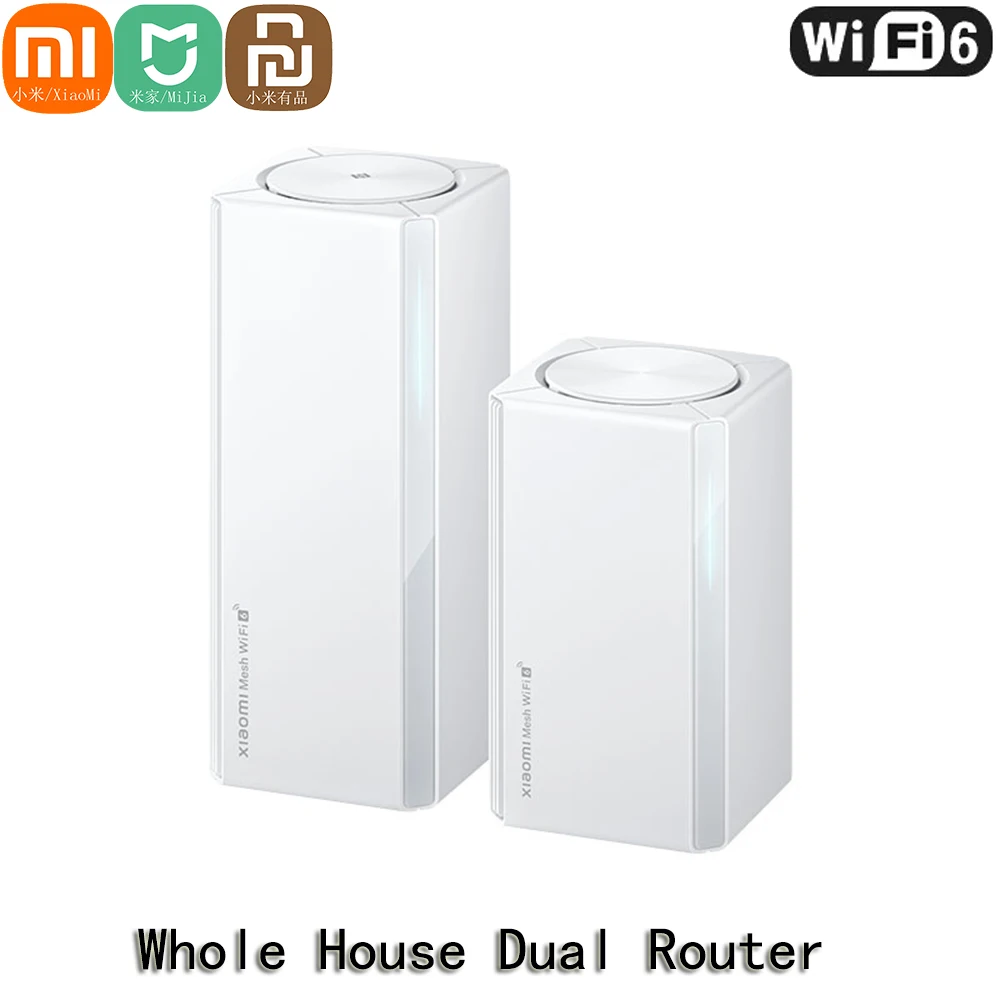 redmi-xiaomi-цельный-дом-двойной-wifi6-qualcomm-cpu-bluetooth-сетка-160-МГц-nfc-wpa3-vpn-Используйте-сетчатый-ретранслятор-внешний-сигнал-mi-маршрутизатор
