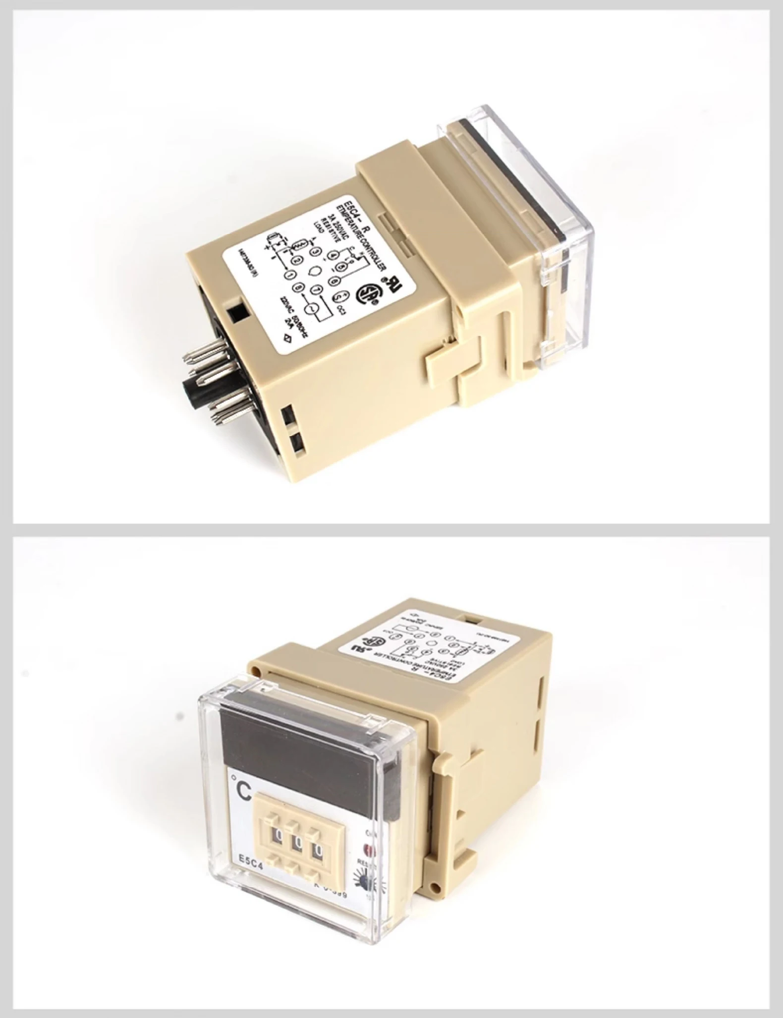 E5C4-R40K Temperature Controller Digital Thermostat 220VAC Relay Output K Type T