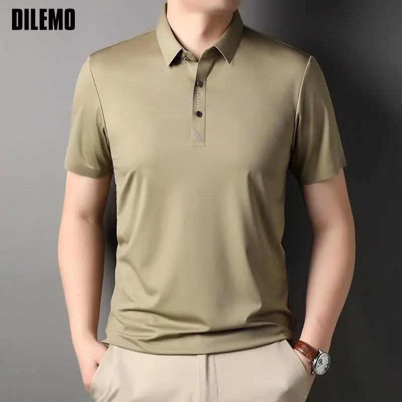 

Top Grade Seamless New Summer Mens Solid Color Designer Shirts Polo Short Sleeve Regular Fit Casual Tops Fashions Men Clothing