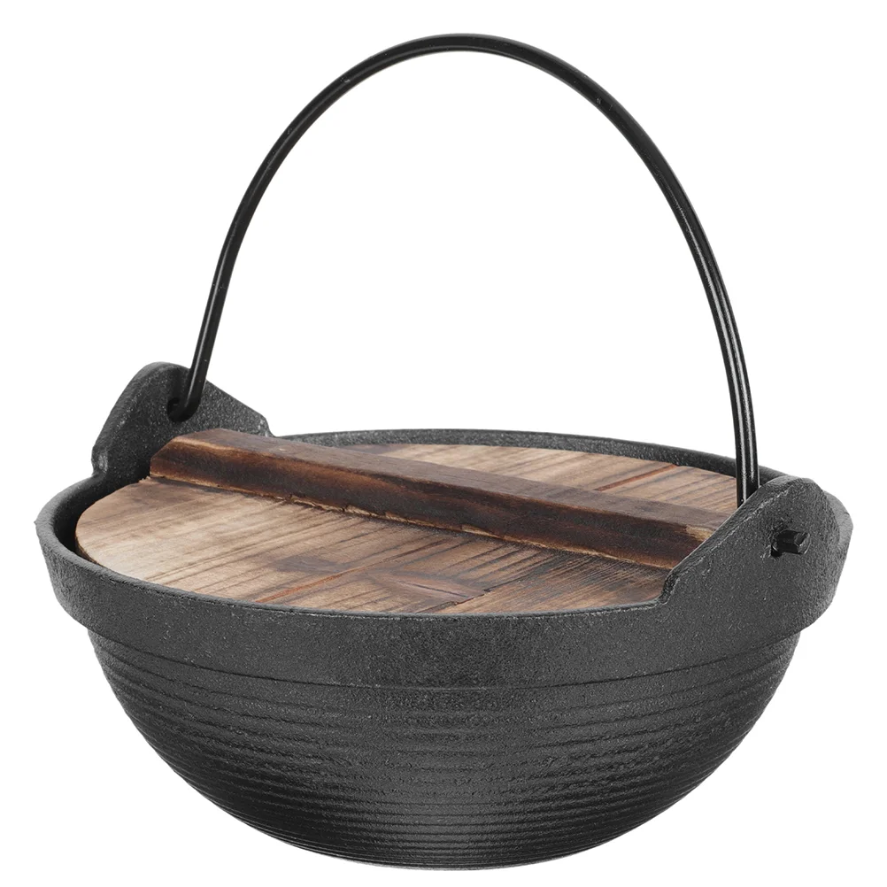 

Japanese-style Sukiyaki Pot Sturdy Iron Cooking Pot Kitchen Cooking Pot for Outdoor