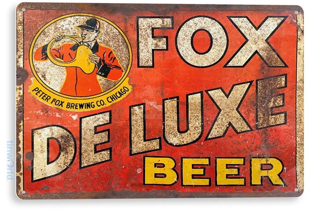Tinworld жестяной знак, лиса, Пивной знак, ретро, Стиль РУСТИК, бар, паб, знак, металлический знак, декор D317