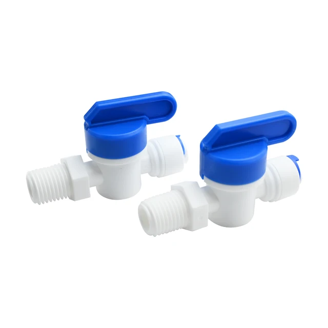 Ro Víz Egyenes Műanyag Gömbszelep 1/4 "Od Tömlő Gyors Csatlakozás 1/4" Férfi Reveser Ozmózis Akvárium Illesztés - Image 3