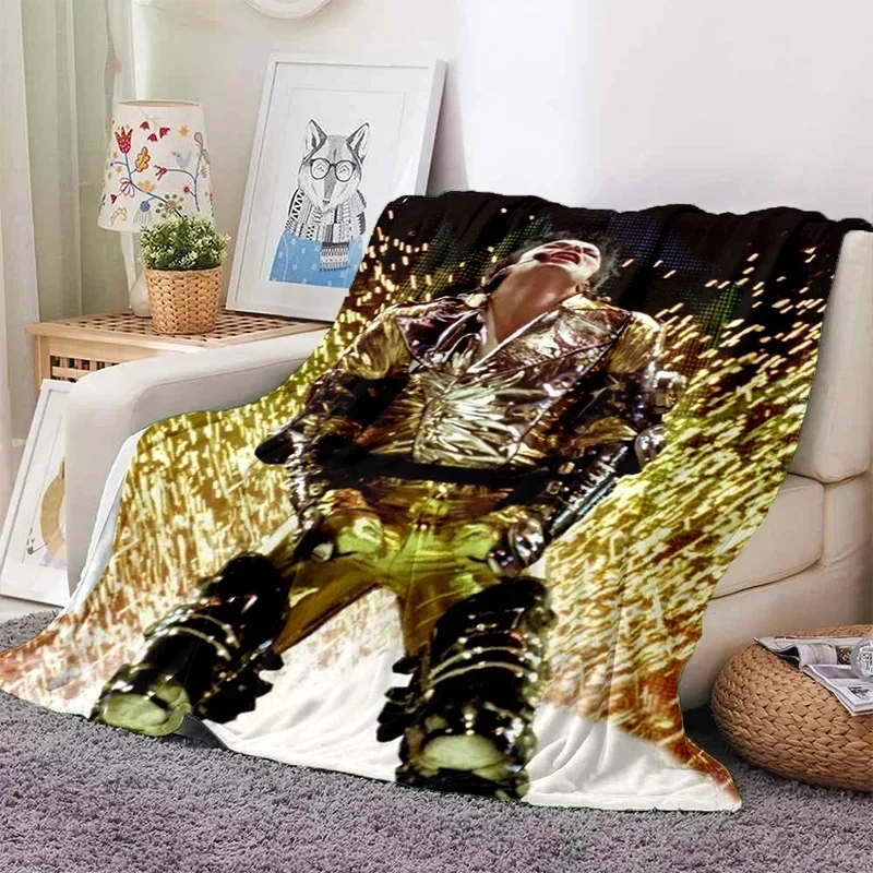 MJ King of Pop Michael Jackson Soft Flannel Blanket for Beds Bedroom Sofa Picnic,Throw Blanket for Cover Outdoors Leisure Gift