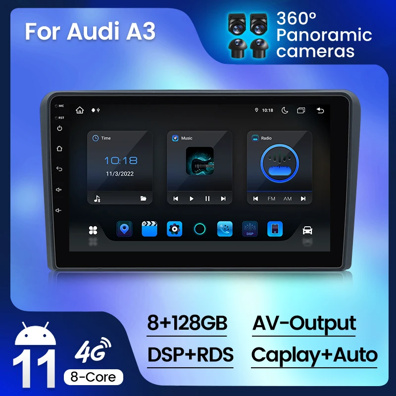 FELLOSTAR 9" Android1 Car Radio Multimedia Video Player for Audi A3 8P