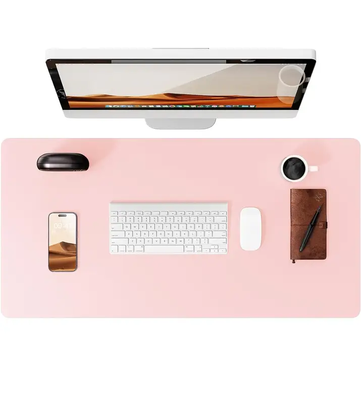 Large Mouse Pad,Office Desk Mat, Leather Desk Pad Protector, Non-Slip PU Leather Desk Blotter, Laptop Desk Pad - Image 10