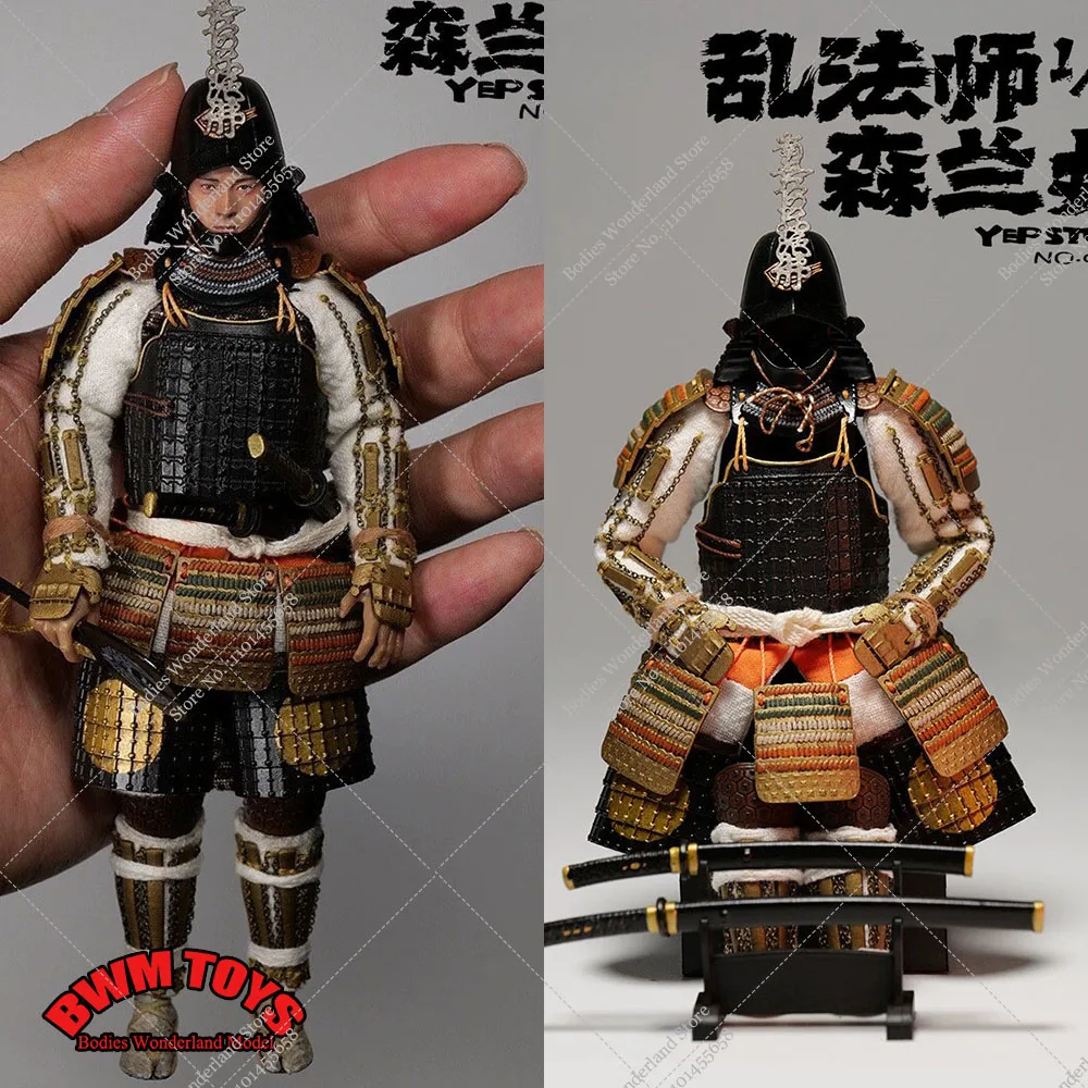 

In Stock Yep Studio No.006 1/12 Scale 15cm Japanese Samurai Mori Ranmaru 6" Male Soldier Action Figure Model for Fans Gifts