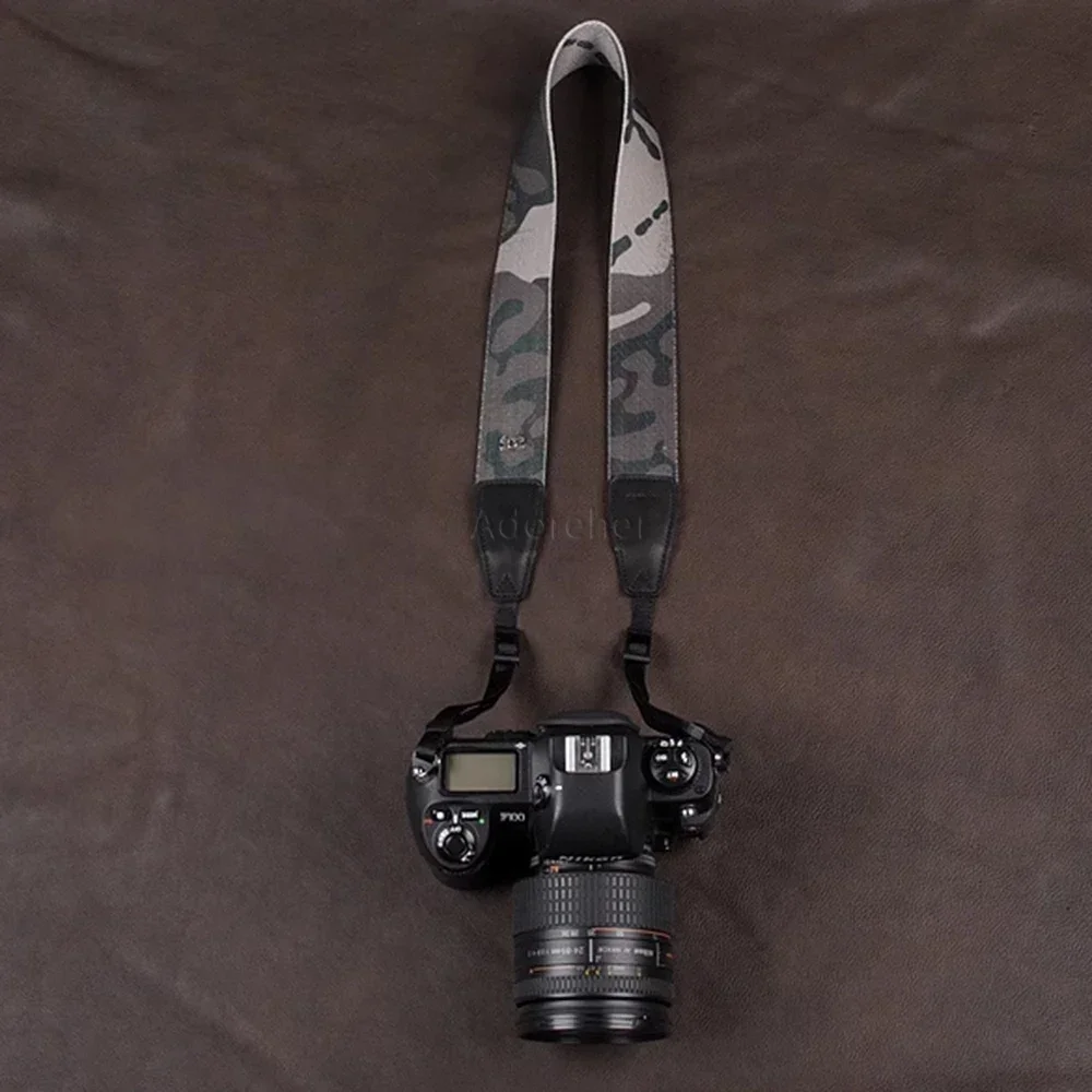 조절식 코튼 위장 DSLR 디지털 카메라 어깨 스트랩, 미러리스 카메라 넥 스트랩, 에 적합