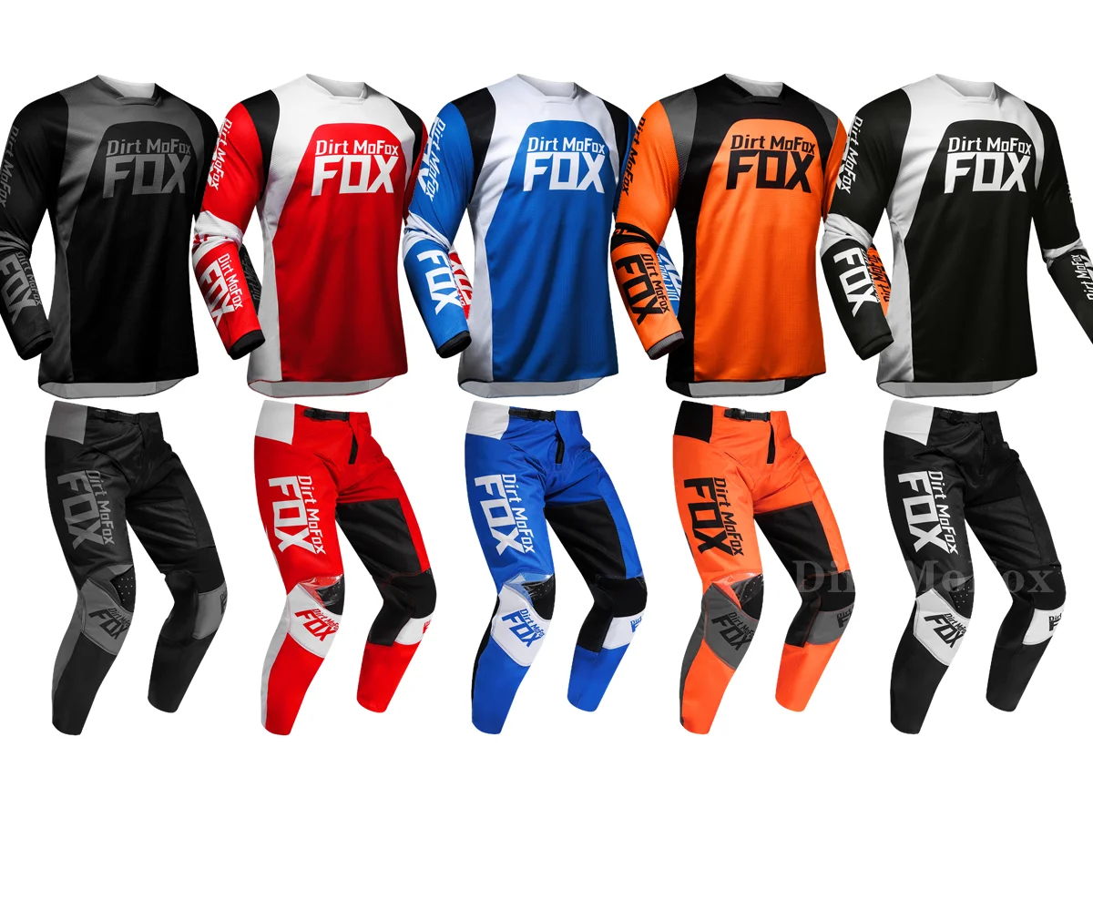 Dirt Mofox 180 Oktiv Gear Set Motocross Racing Kit Mountain Bike Offroad Jersey Pants Mtb Atv Bike Riding Suit Cn (Origine)