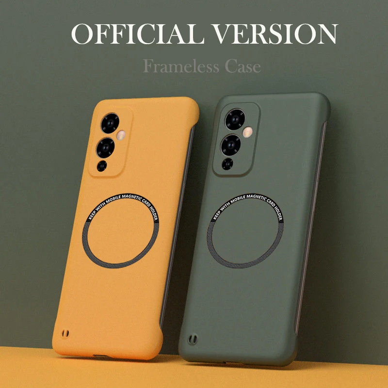 Ultra Thin Frameless Magnetic Wireless Charging Hard PC Case