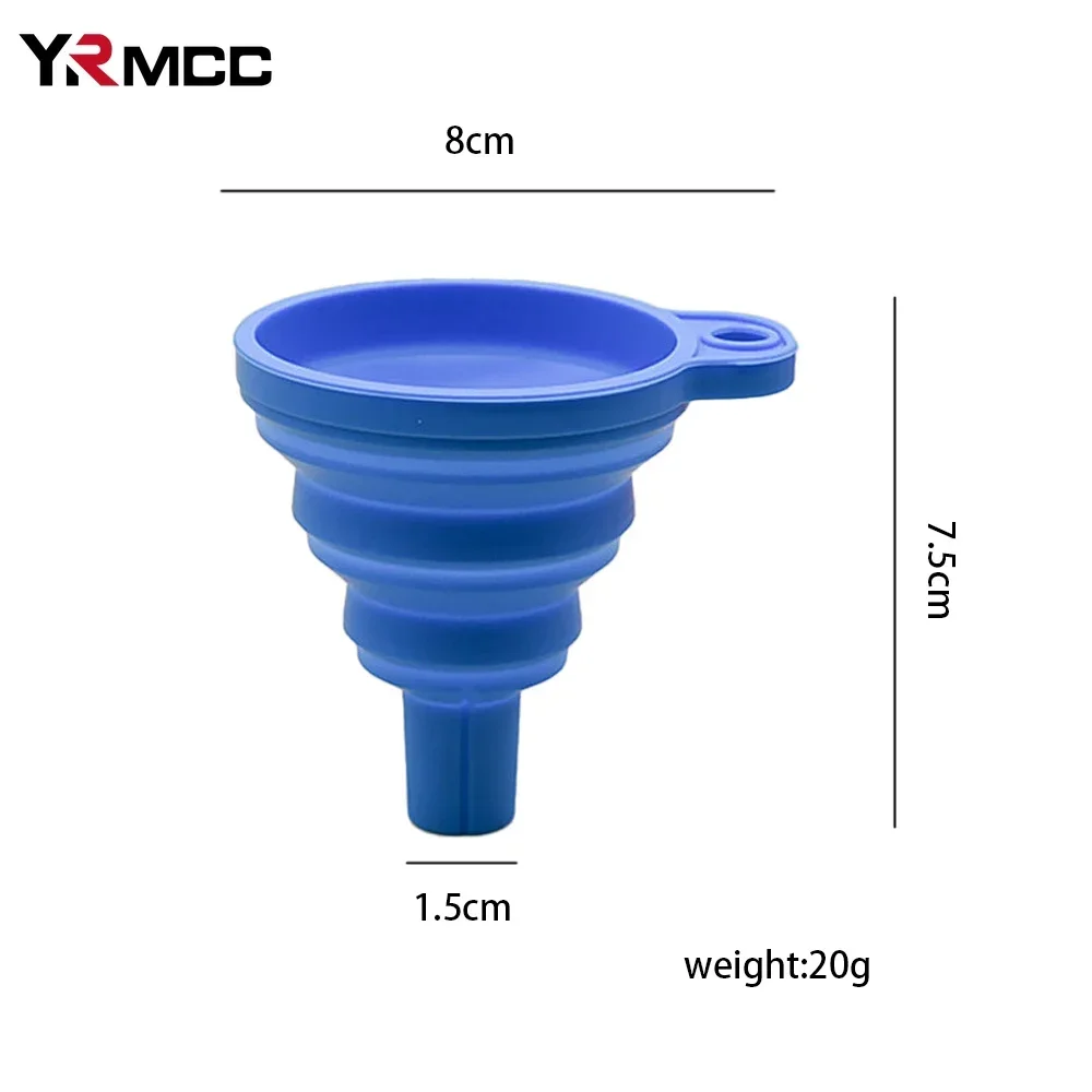 Foldable Silicone Engine Oil Funnel - Portable Car & Motorcycle Accessory