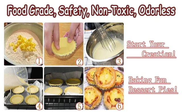 Stampini Per Crostate E Muffin | 30 Pezzi In Alluminio Antiaderente | Ideale Per Dolci E Torte - Foto 12