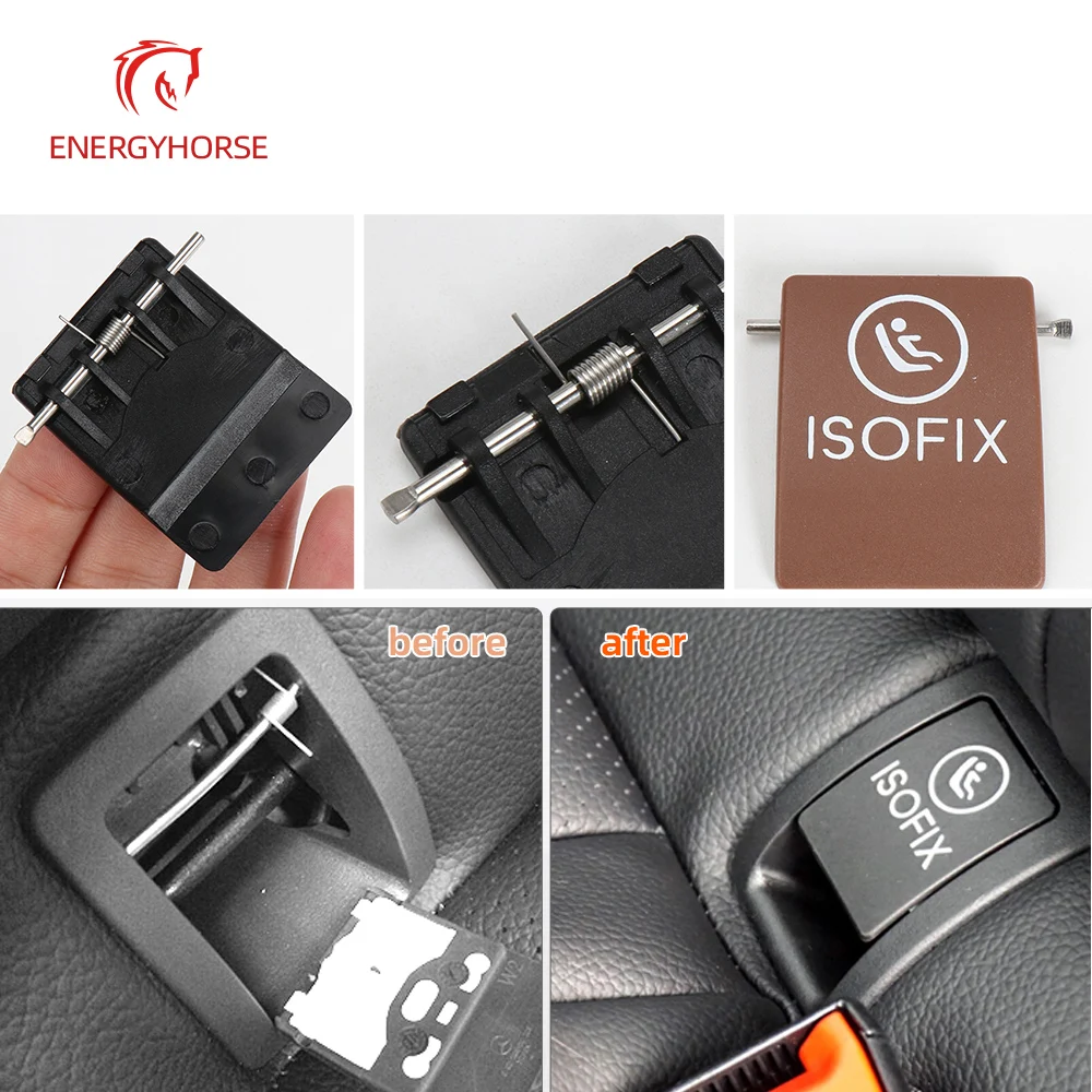자동차 뒷좌석 후크 ISOFIX 커버 메르세데스 벤츠 W253 W205 GLC C 클래스 2015-2021 용 어린이 보호 장치