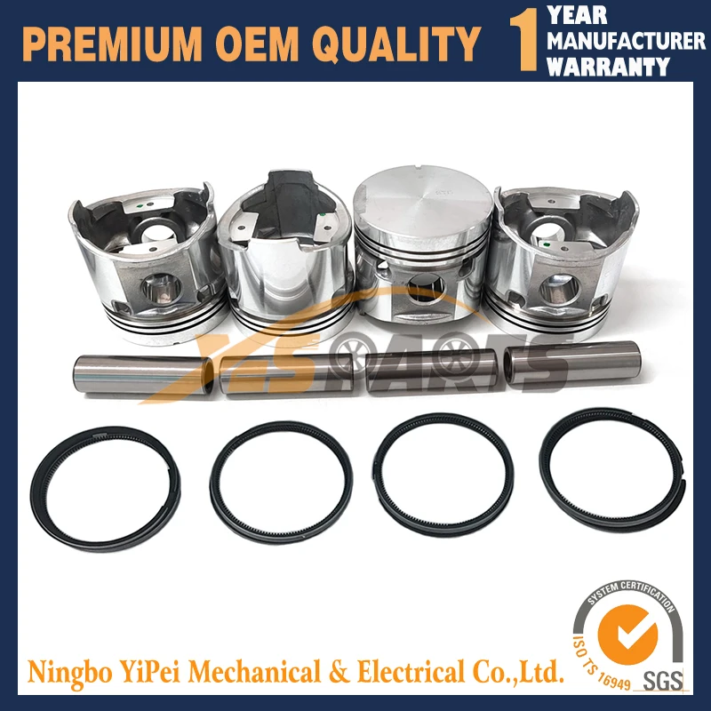 4 set Piston+ring for Mitsubishi 4G52 STD AliExpress