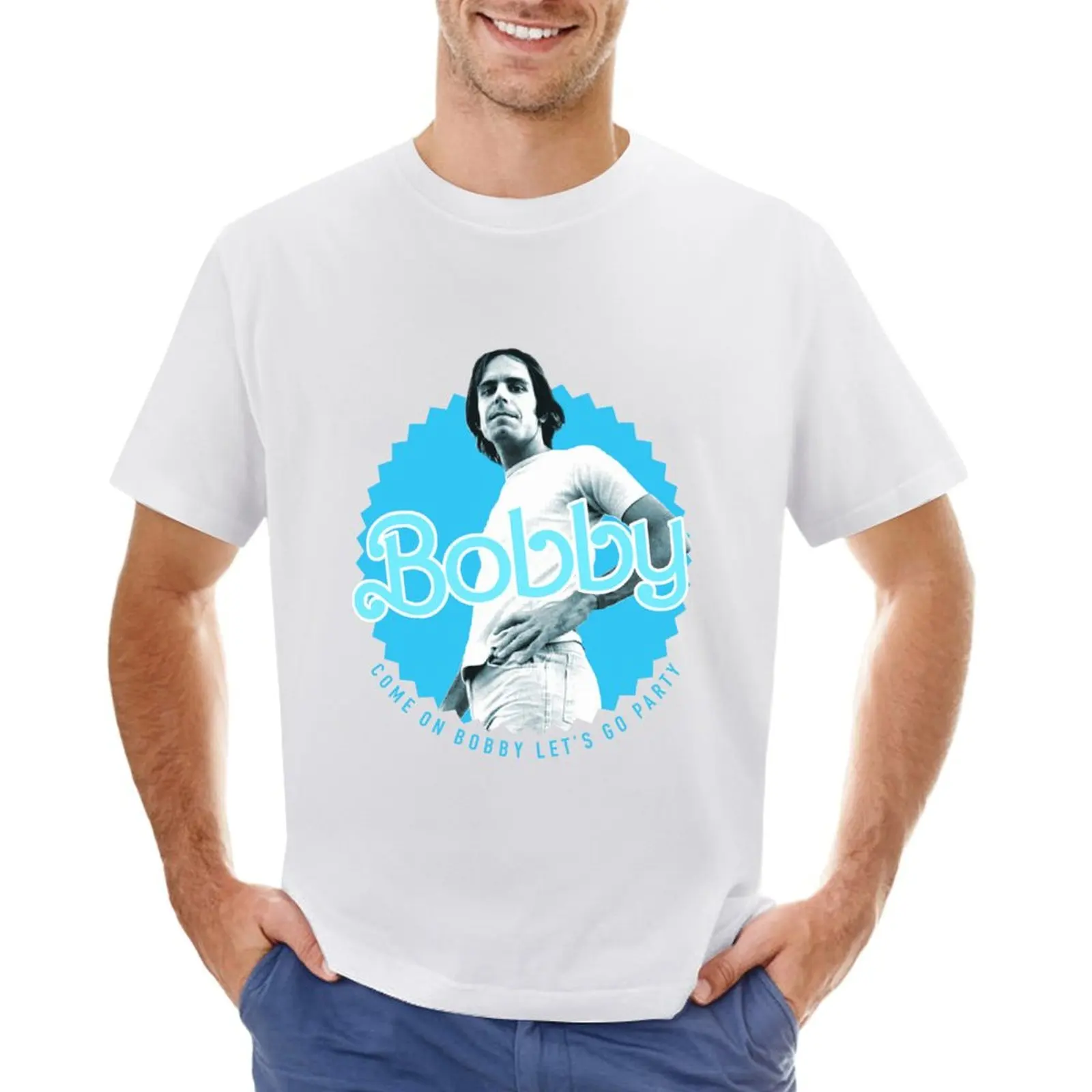 

In A Bobby World (Blue) T-shirt Short sleeve tee summer top Blouse quick-drying clothes for men