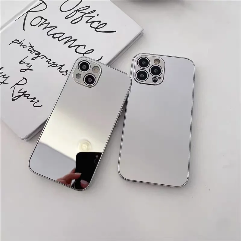 Per Iphone 14Promax 2023 New Ins Net Red Simple Mirror Case 14Pro 13Promax 12 11 Xsmax Xr X Xs 7 8Plus