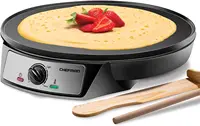 Electric Crepe Maker & Griddle, Precise Temperature Control Skillet for Perfect Brunch Blintzes, Pancakes, Eggs, Bacon 1