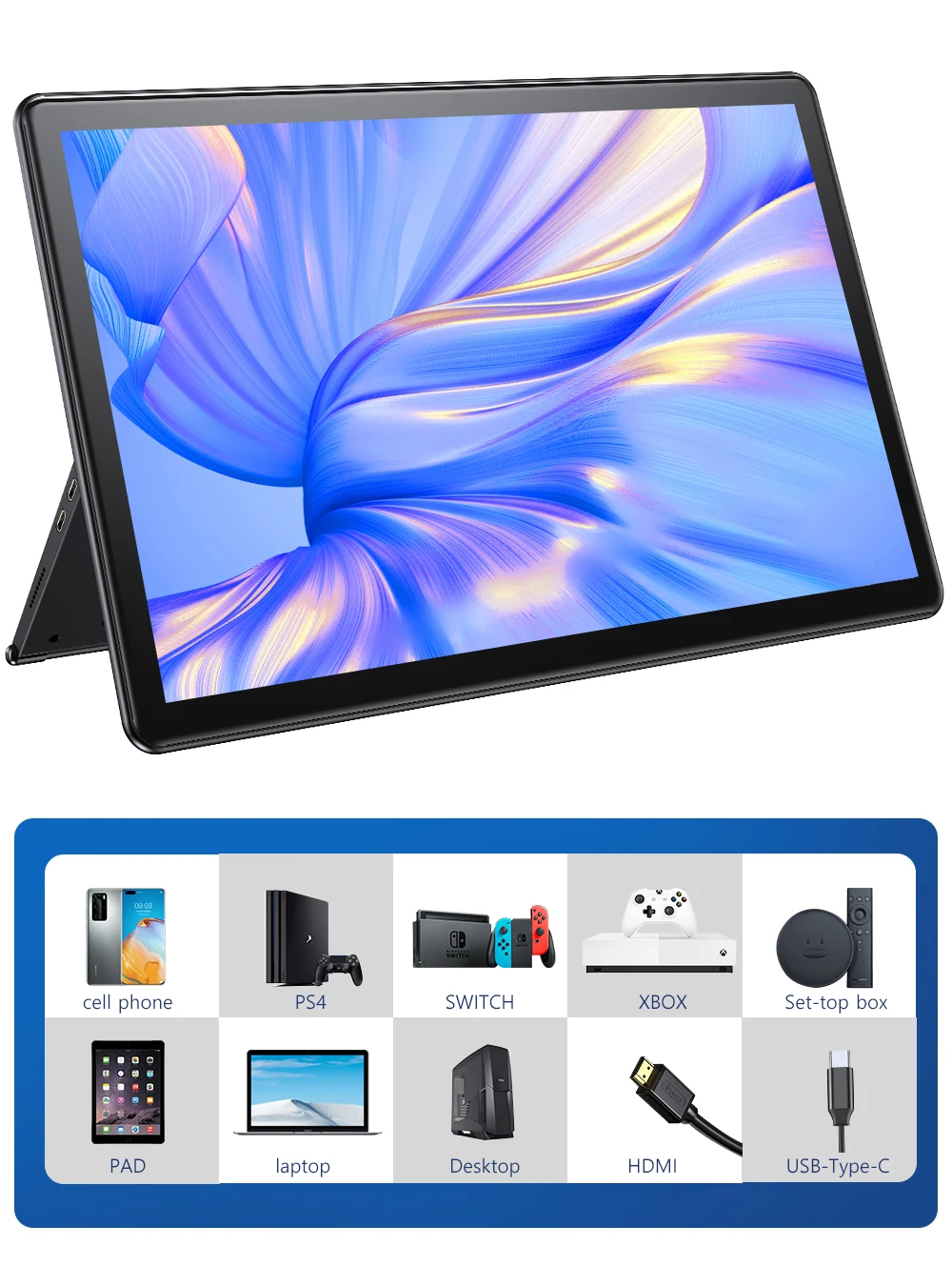 完璧な y 15.6 インチポータブルモニタータッチスクリーン