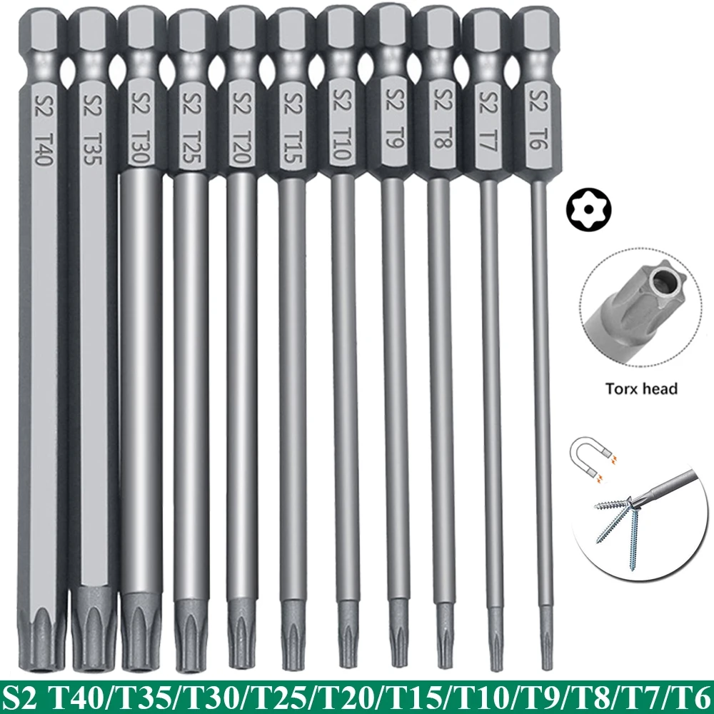 11PCSTorxSecurityBitSetS2SteelMagneticSecurityScrewdriverSet50/100mmStarScrewdriverSetforSharkVacuumT6-T40-AliExpress1420