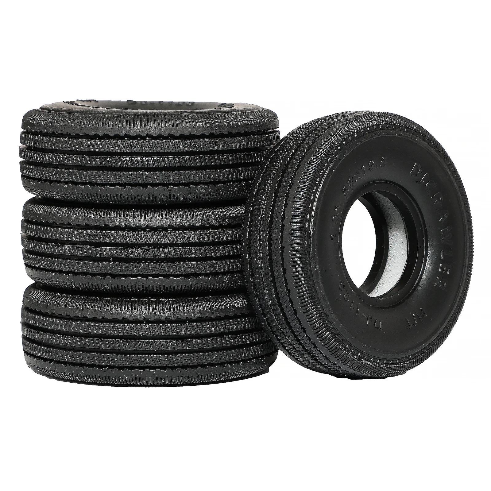 DJ 1.0 Inch Butyl Rubber Road Tire with Sponge Liner for 1/24 AXIAL ...