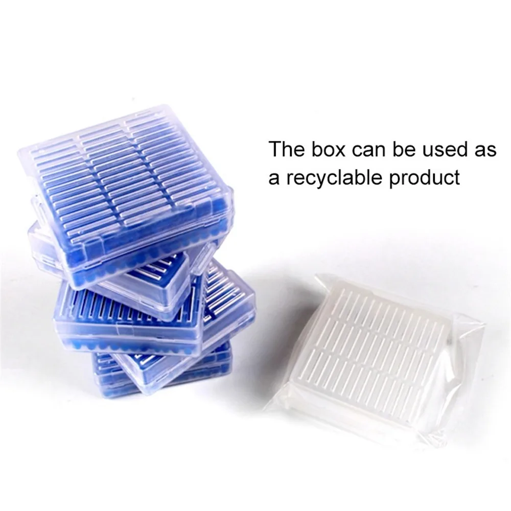 Silica Gel Box Reusable Blue Silicagel Moisture Absorb Beads Absorbent Desiccant Box Color Changing Indicating 1Pcs