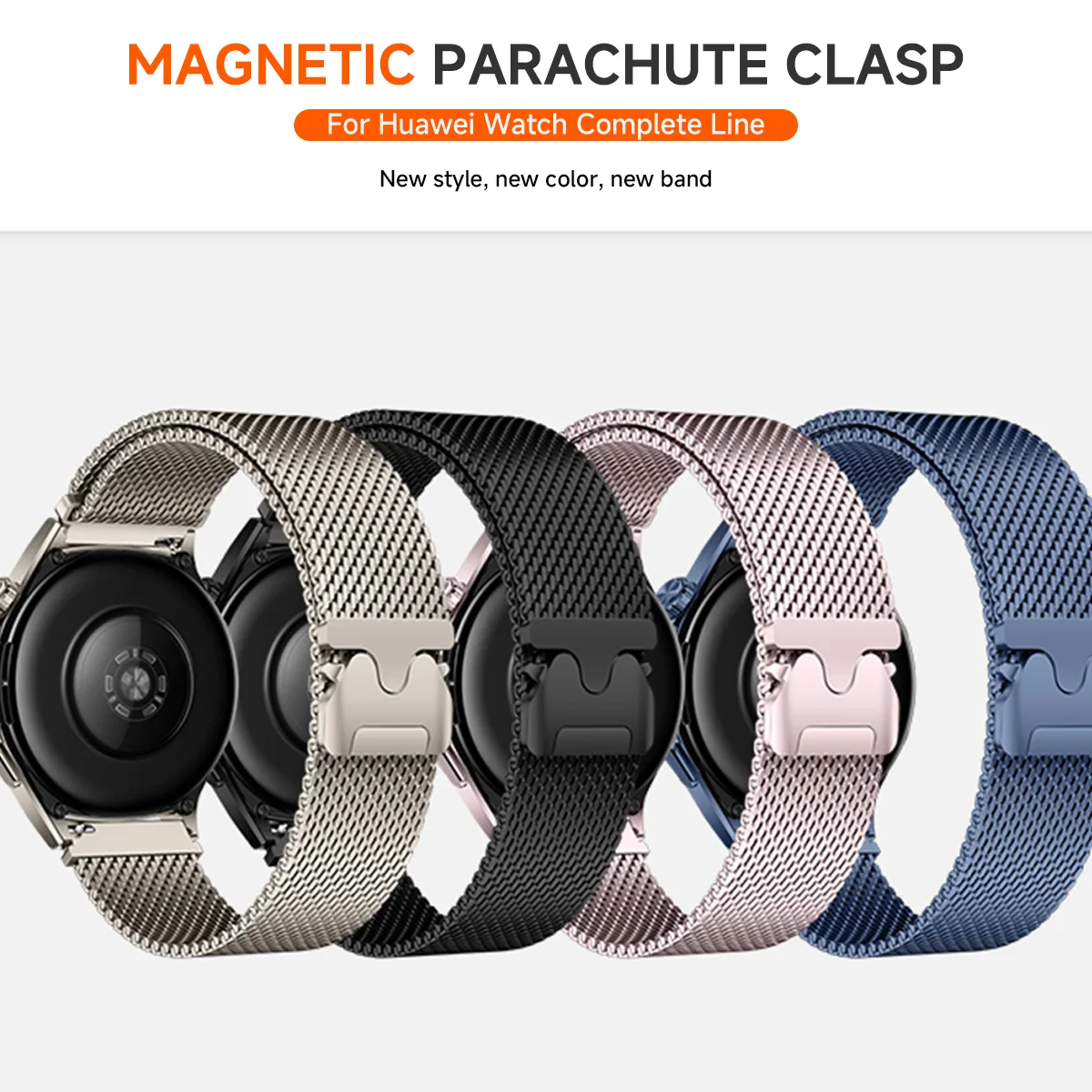 Magnetic Milanese Stainless Steel Bracelet Band, 18mm/20mm/22mm