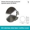 Stainless Steel Sink Overflow Covers Round Replacement Wash Basin Overflow Ring Plug Tub Drain Stopper Kitchen Bathroom Supplies 5