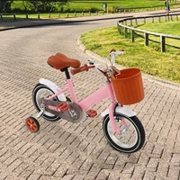 Vélo pour enfants de 12 pouces, hauteur réglable, vélo d'extérieur pour enfants avec roues d'apprentissage et panier pour garçons/filles de 2 à 4 ans 3