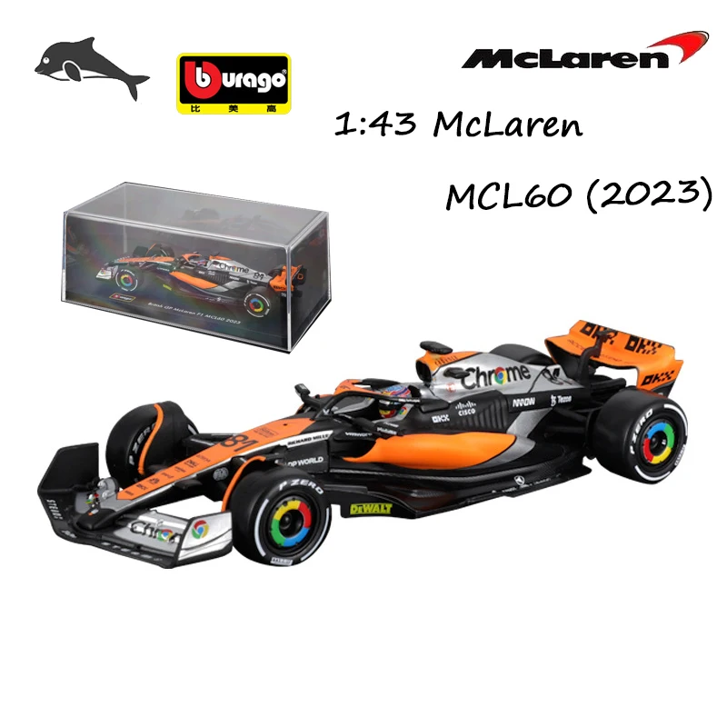 

Гоночный Автомобиль Bburago 1/43 F1 Mcl60 модель Mclaren 2023 масштабная модель автомобиля в равных пропорциях симуляция уравнения из сплава