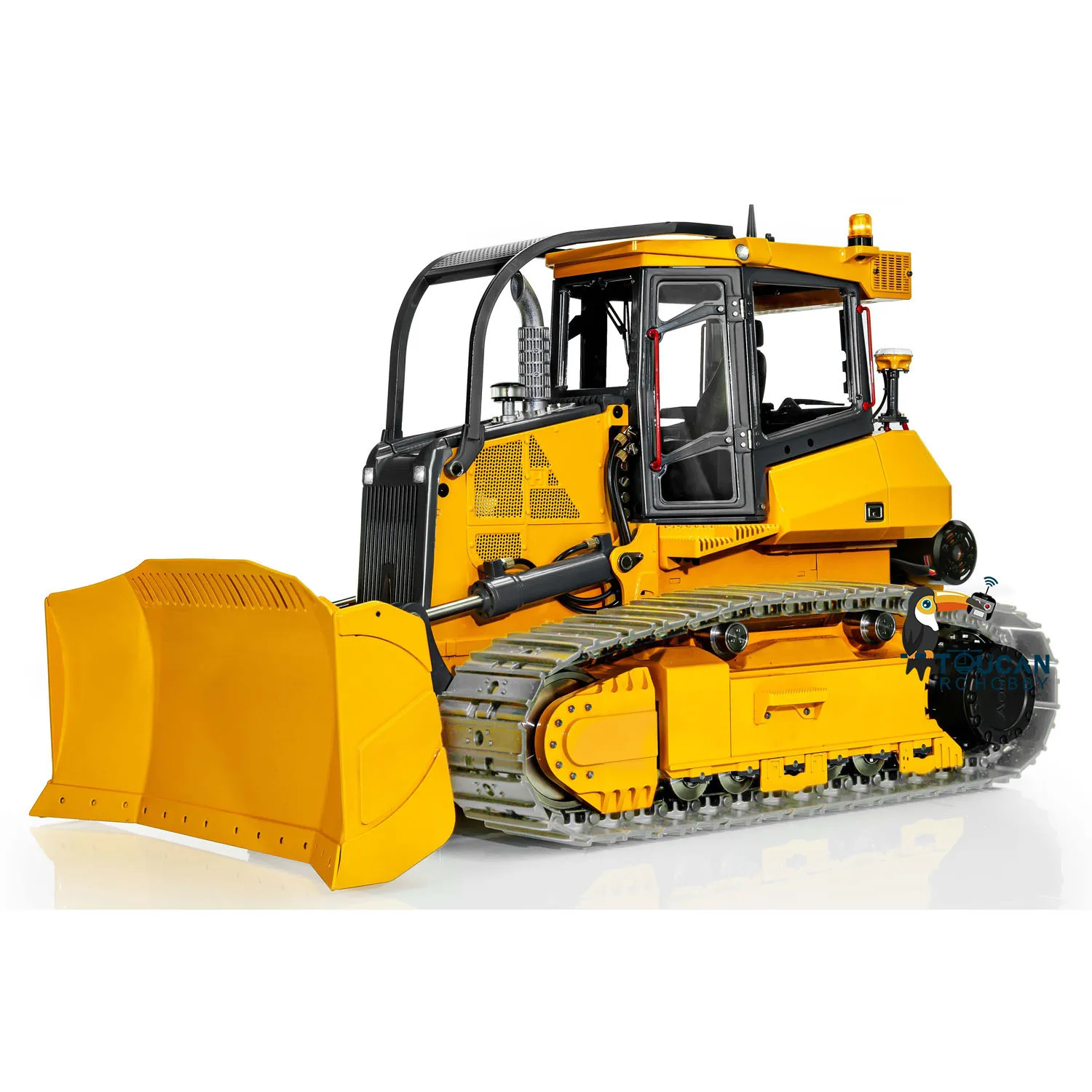 

In Stock LESU 1/14 RC Metal Hydraulic Dozer Aoue 850K Painted Finished Bulldozer Construction Truck Model Light Toys TH22776