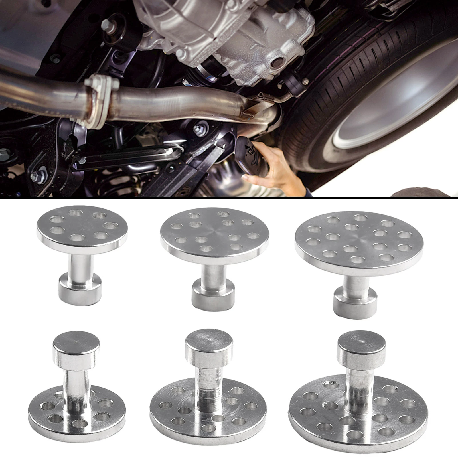 

Easy to Use Car Dent Repair Kit 6 Sizes Aluminum Puller Tabs Cold Glue Perfect for DIY Dent Removal on All Vehicles