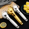 1/2pcs Kitchen Food Tongs Stainless Steel Creative Meat Salad Bread Clips Non Slip BBQ Clips Home Kitchen Cooking Accessories 5