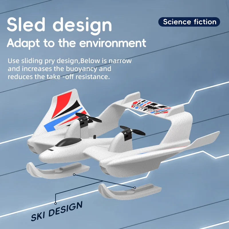 Amphibious Waterproof Gyro Stabilized RC Plane Boat EPP Foam Water Land Flying Airplane Fixed Wing Aircraft Toys Gift for Boys 3