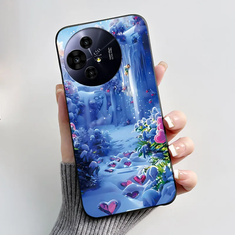 Aesthetic Cute Cat Astronaut Soft Silicone Black Protective Phone Case Cover