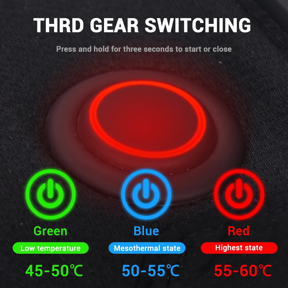 Motorcycle Heated Gloves Touch Screen Winter Warm Skiing Gloves Waterproof Rechargeable Heating Thermal Gloves For Snowmobile