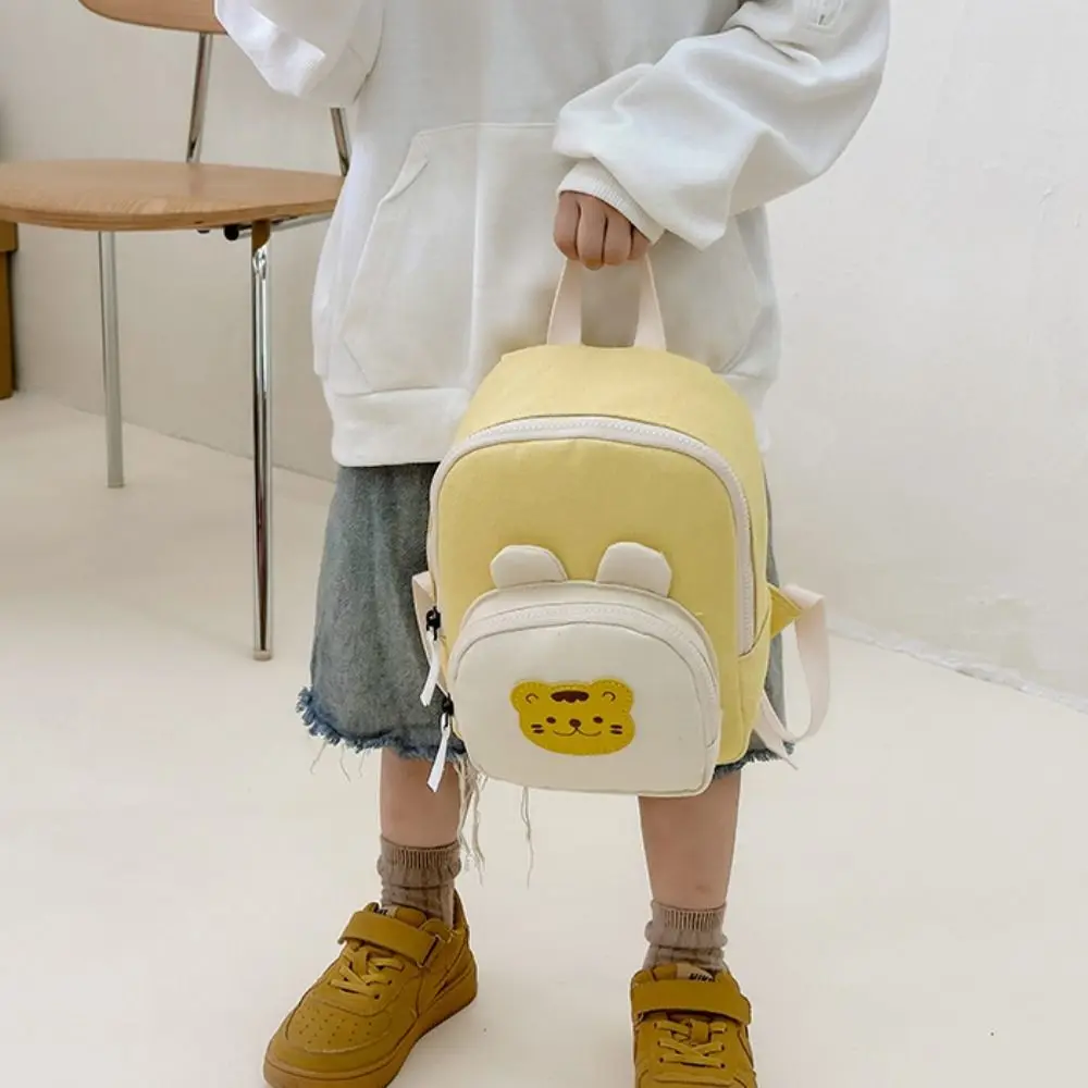 Shoulder Bag Korean Kindergarten Schoolbag Cartoon Bear Canvas Backpack Adjustable Travel Bag ' Gift