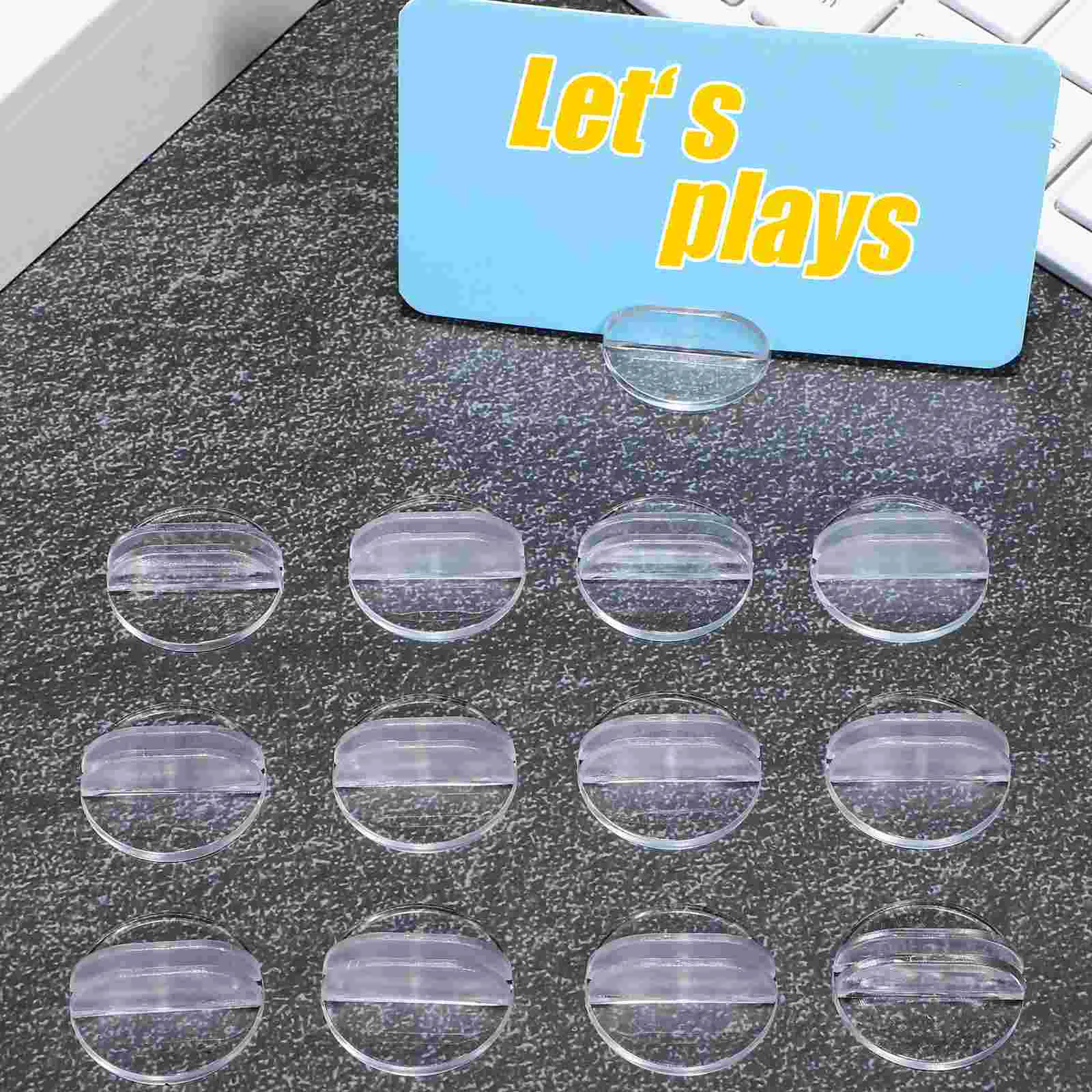 50 Pcs Transparent Round Board Game Card Holder Clear Sleeves Card Stand For Plastic Stands Festive Supplies Place Cards Gaming
