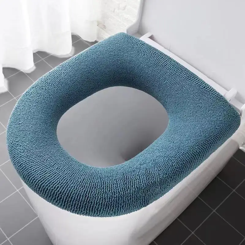 Universal Toilet Seat Cover Pure Color Pumpkin Pattern Closestool Mat Soft Warm Toilet Seat Cushion Bathroom Toilet Accessories 2
