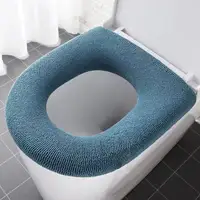 Universal Toilet Seat Cover Pure Color Pumpkin Pattern Closestool Mat Soft Warm Toilet Seat Cushion Bathroom Toilet Accessories 2