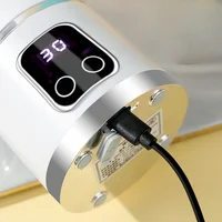 2025 ใหม่ในครัวเรือนชาร์จ MINI Crushed Ice เครื่องคั้นน้ําผลไม้ไฟฟ้ามอเตอร์ที่มีประสิทธิภาพ 450ML ขนาดใหญ่ความจุดิจิตอลจอแสดงผลถ้วยน้ําผลไม้ 6