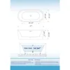 67" Acrylic Contemporary Soaking Tub with Matte Black Overflow and Drain，Acrylic Reinforced with Fiberglass，Freestanding Bathtub 5