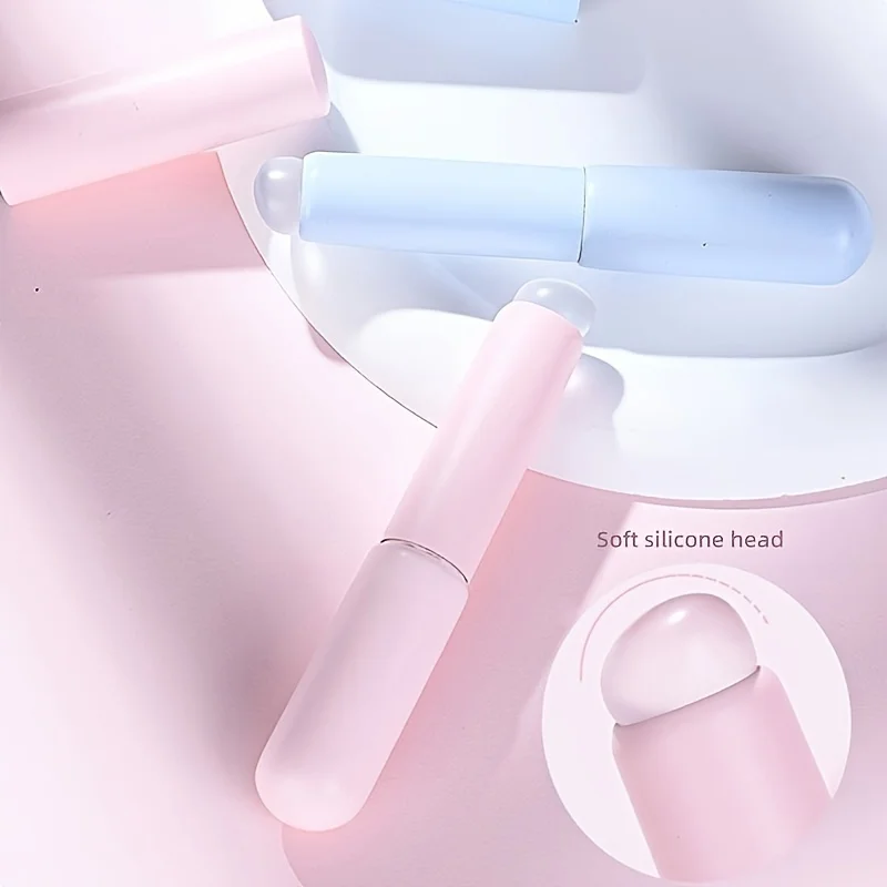 مجموعة فرش شفاه من السيليكون لملمع الشفاه وأحمر ال...