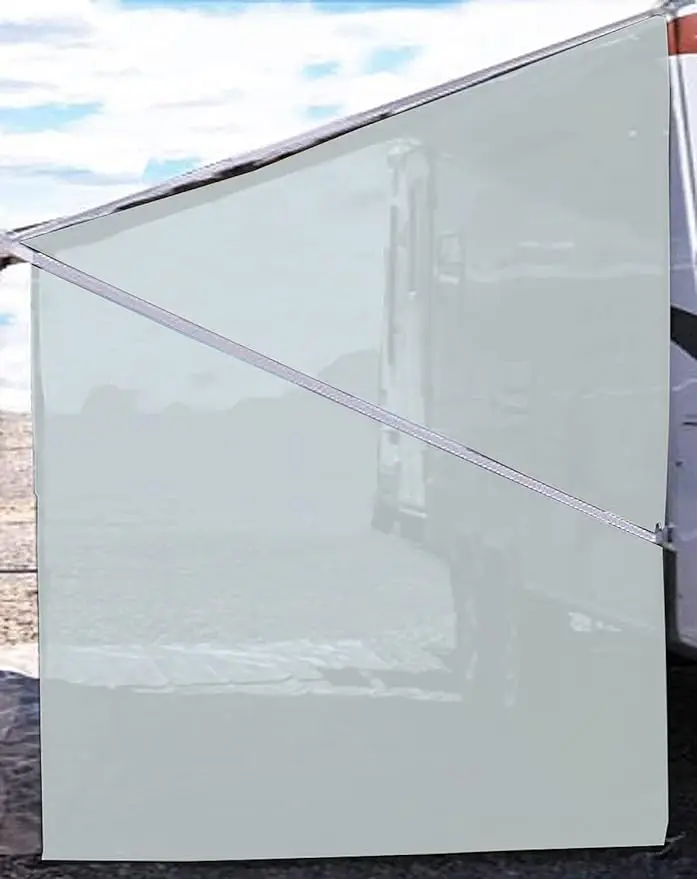 

RV Awning Side Sun Shade Mesh Screen Sunshade Complete Kits Motorhome Camping Trailer Canopy UV Blocker - 3 Year