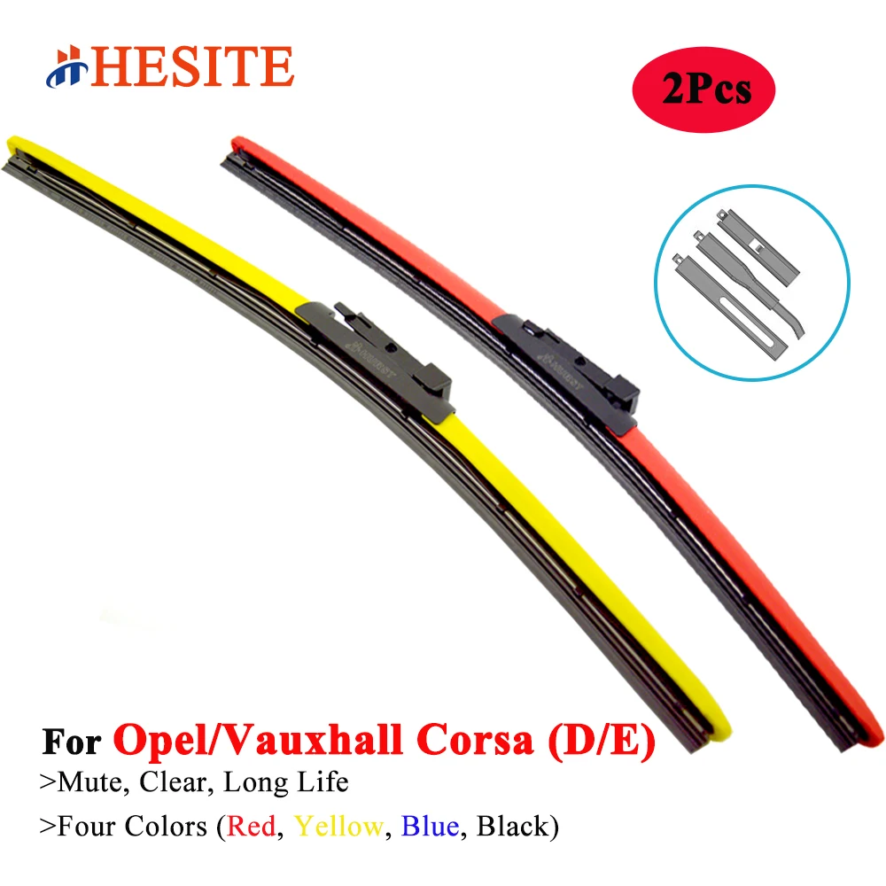 HESITE Colorful Car Wiper Blade For Opel Vauxhall Corsa D E Hatchback