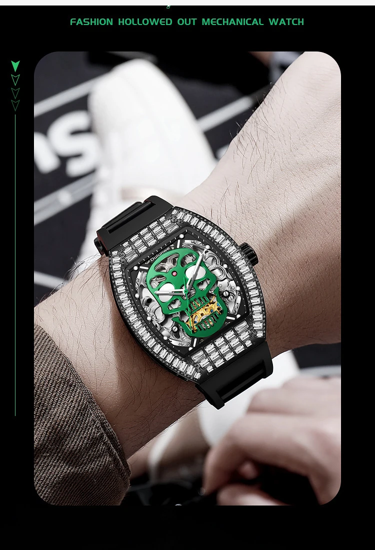Top Luxury Skeleton Luminous Waterproof Automatic Men's es Tourbillon Mechanical_voghion.com