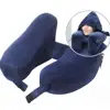 Inflatable Neck Pillow With Patent Valve Phone Storage H shaped Neck Aeroplane Car Neck Rest Cushion Travel Supplies 2