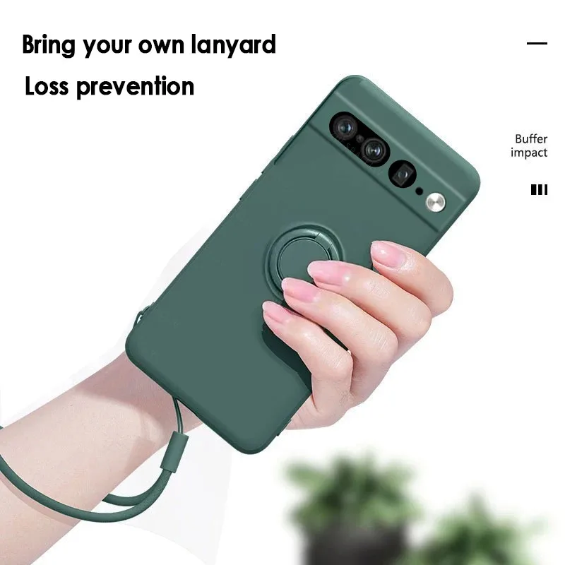 For google pixel 6a 6 pro 6 case magnetic ring holder liquid silicone funda For googe pixel7 pixel 6 a pro coque protector cove 2