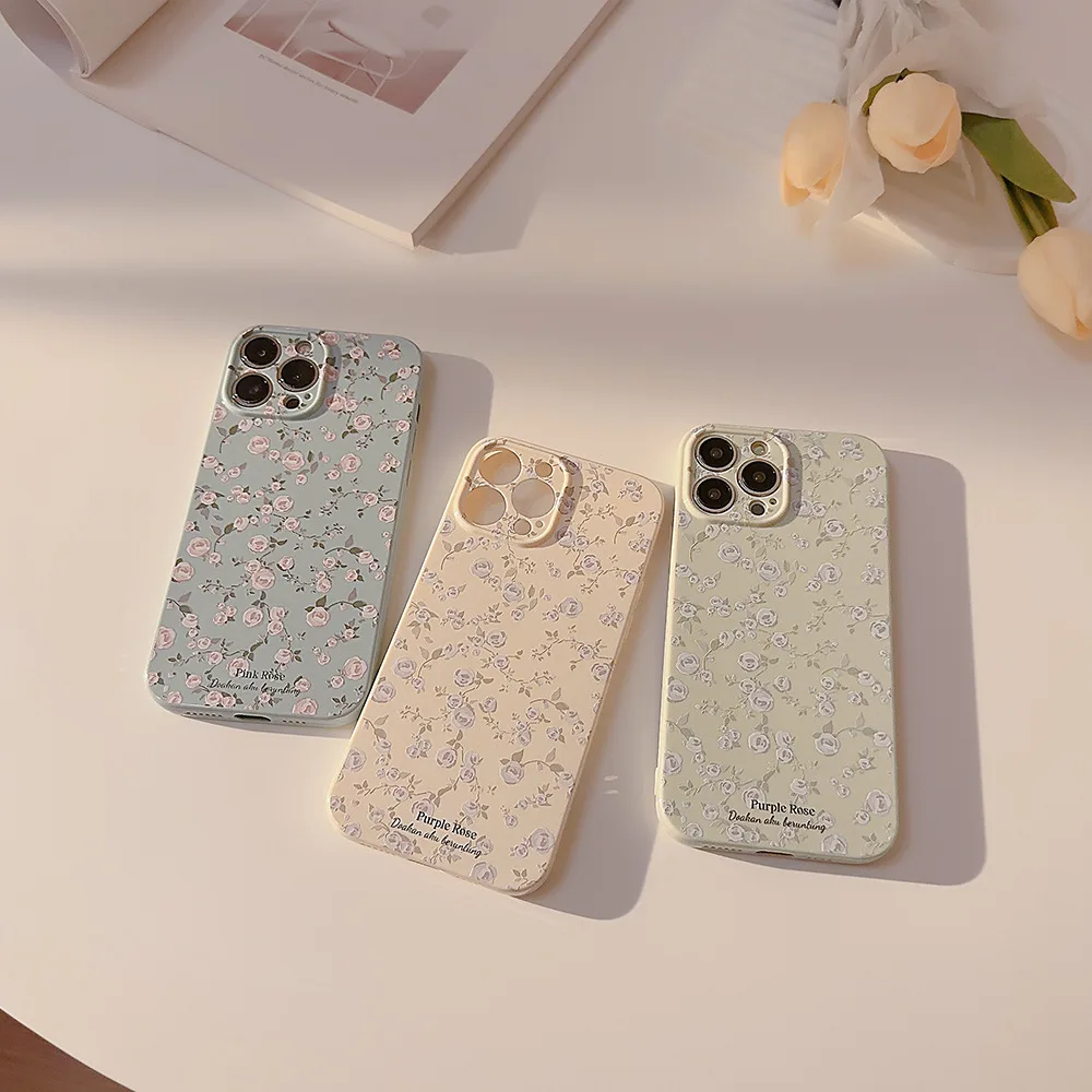 Retro Fragmented Flowers iPhone Case