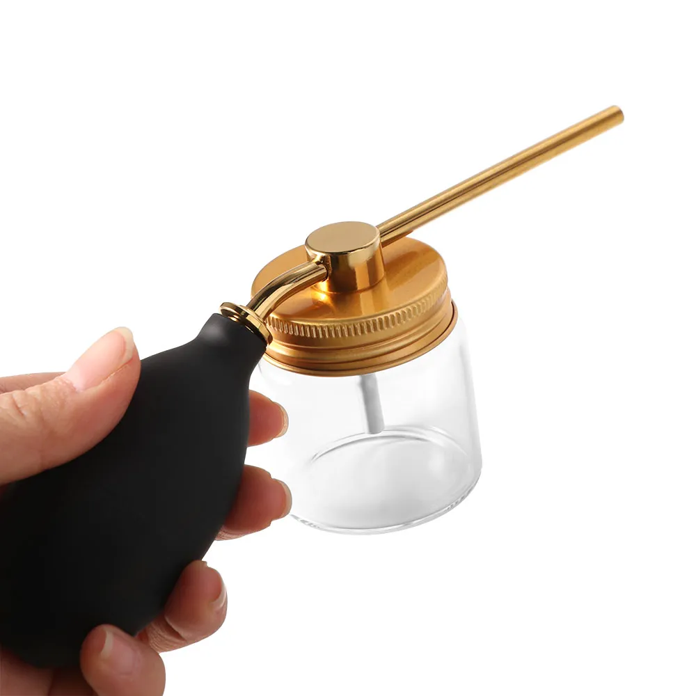 Refillable Hair Salon Powder Spray Bottle Talc Fiber Talcum Powder Blower Puffer Hair Loss Hair Building Fiber Spray Applicator